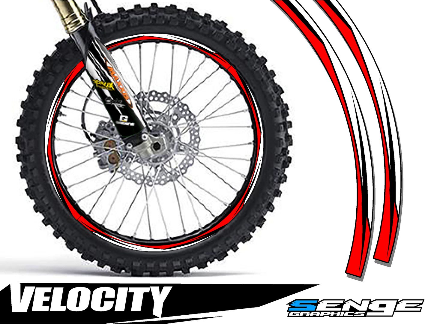 16 & 19 INCH DIRT BIKE RIM PROTECTORS WHEEL DECALS TAPE GRAPHICS